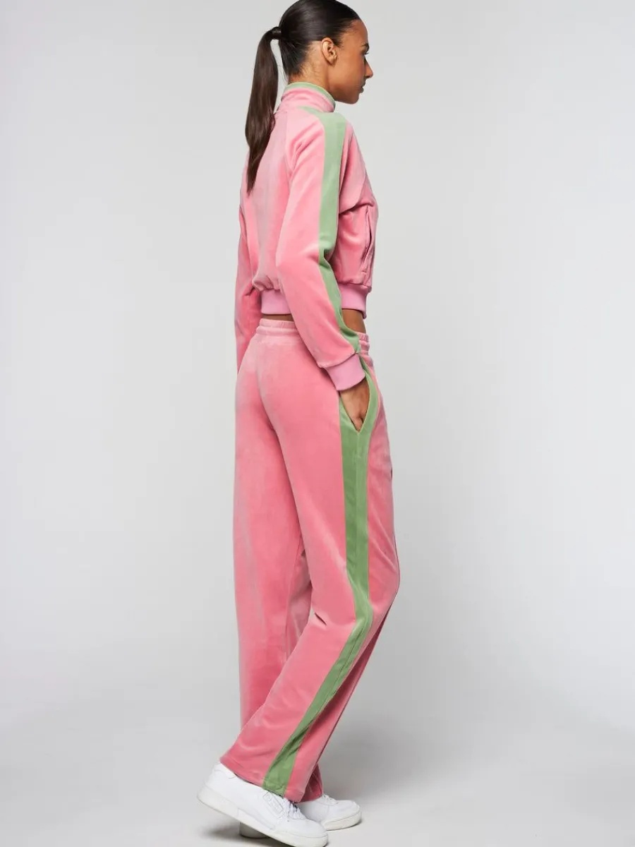 Sergio Tacchini Miss Carlotta Velour Track Pant- Wild Rose