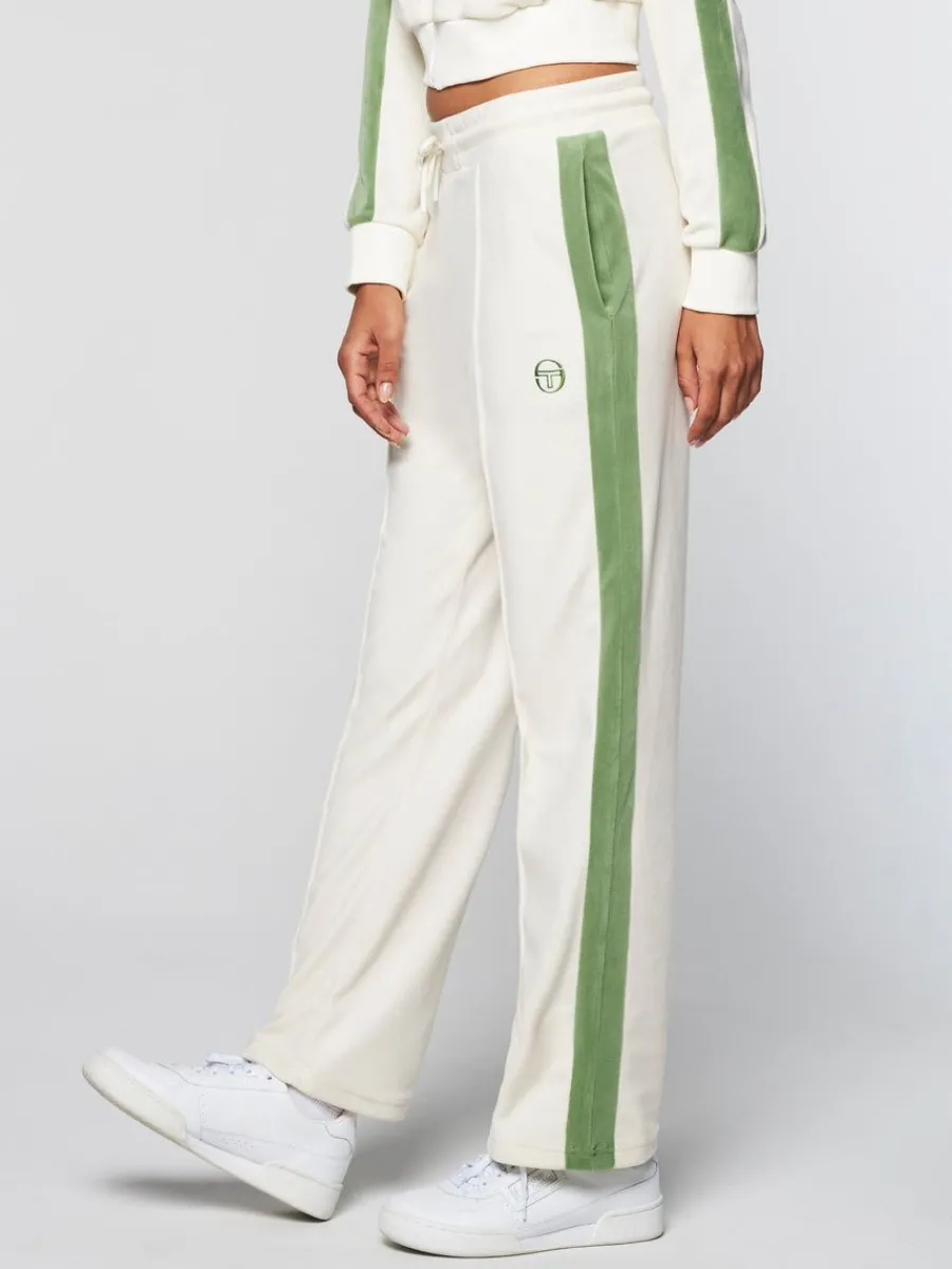 Sergio Tacchini Miss Carlotta Velour Track Pant-Gardenia Clearance