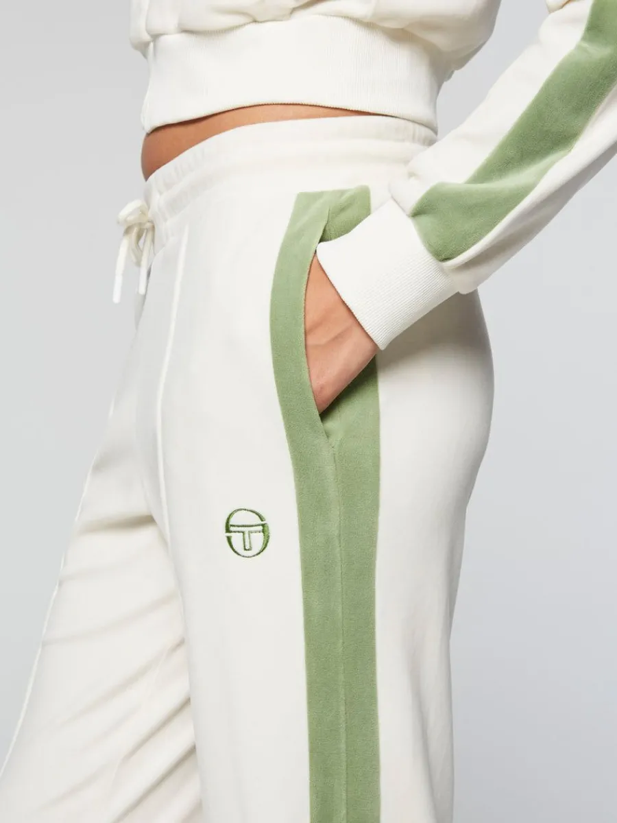 Sergio Tacchini Miss Carlotta Velour Track Pant-Gardenia Discount