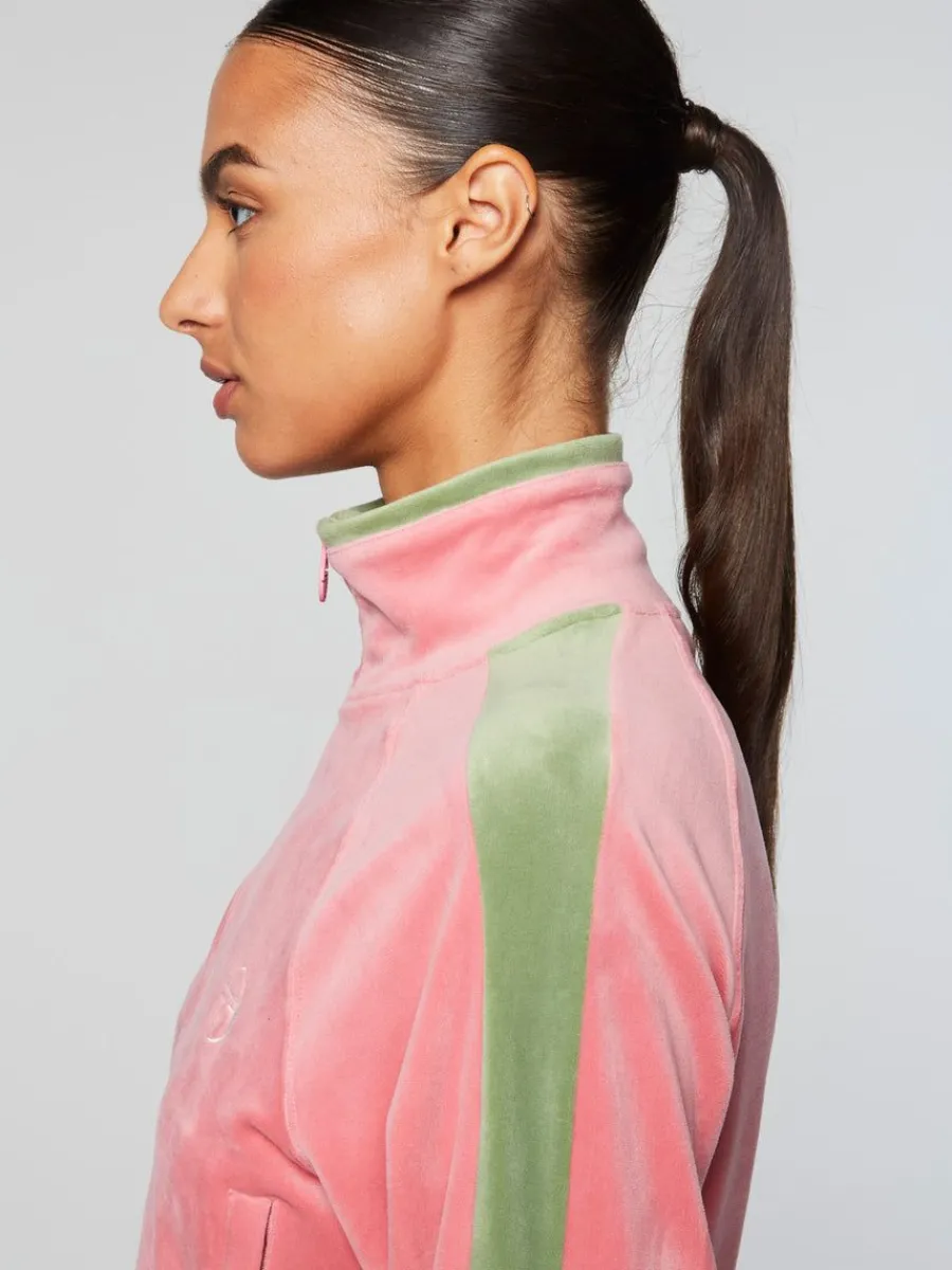 Sergio Tacchini Miss Carlotta Velour Track Jacket- Wild Rose Online