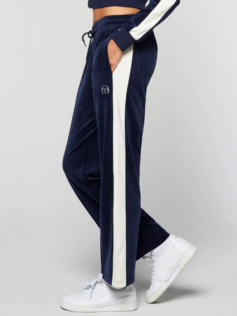 Sergio Tacchini Miss Carlotta Velour Track Pant- Maritime Blue New