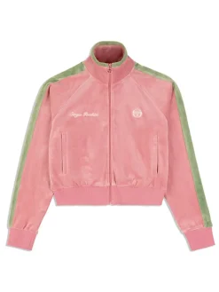 Sergio Tacchini Miss Carlotta Velour Track Jacket- Wild Rose New