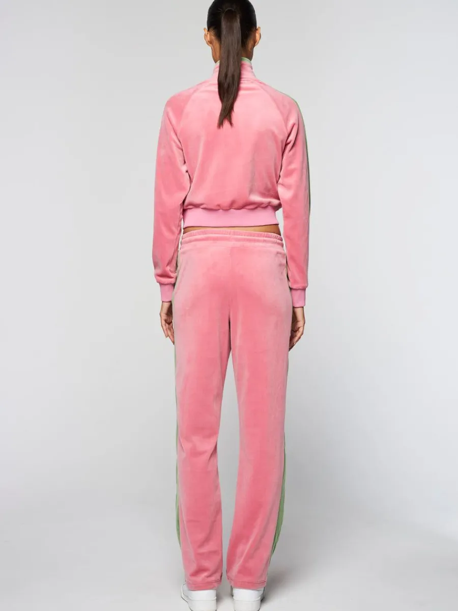 Sergio Tacchini Miss Carlotta Velour Track Jacket- Wild Rose New