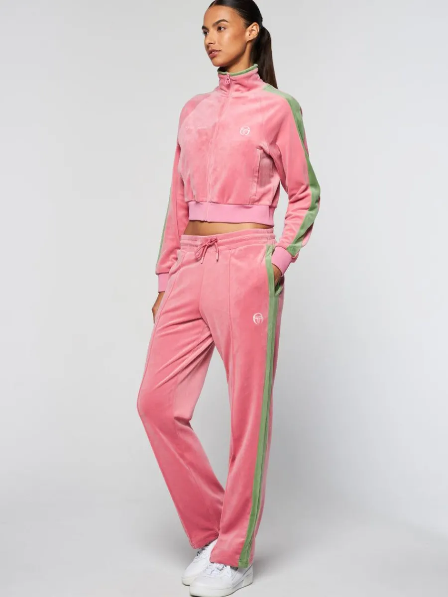 Sergio Tacchini Miss Carlotta Velour Track Pant- Wild Rose Discount