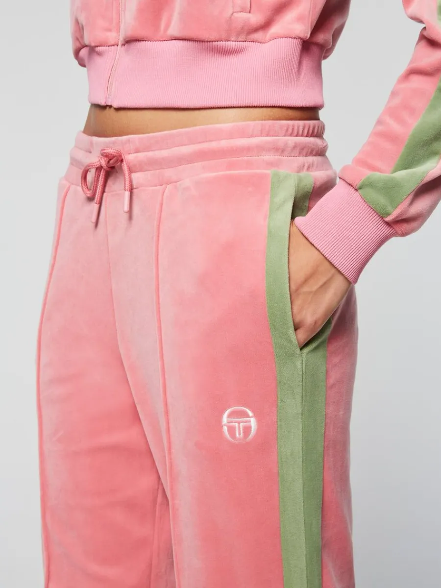 Sergio Tacchini Miss Carlotta Velour Track Pant- Wild Rose Discount
