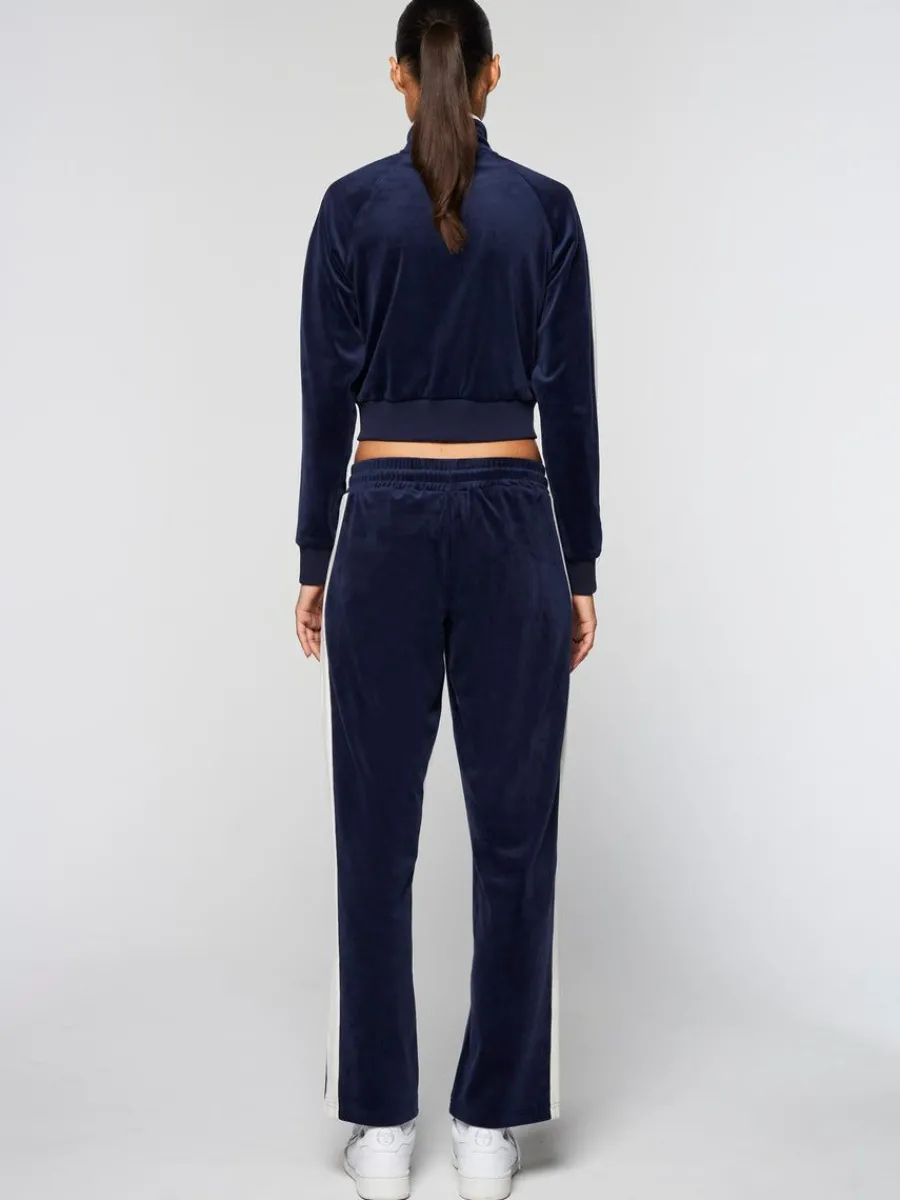 Sergio Tacchini Miss Carlotta Velour Track Jacket- Maritime Blue New
