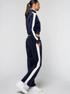 Sergio Tacchini Miss Carlotta Velour Track Pant- Maritime Blue Discount