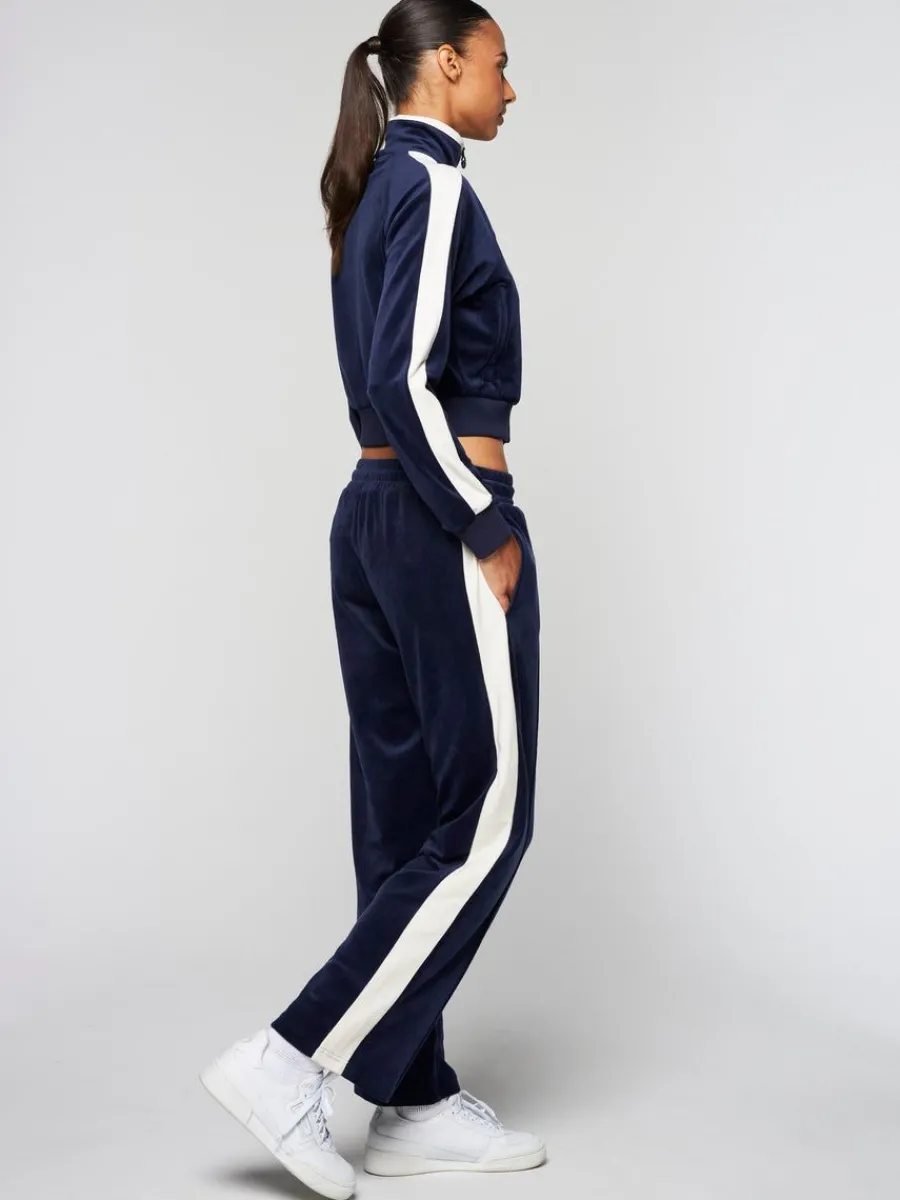 Sergio Tacchini Miss Carlotta Velour Track Pant- Maritime Blue Discount