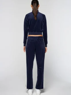 Sergio Tacchini Miss Carlotta Velour Track Jacket- Maritime Blue Best