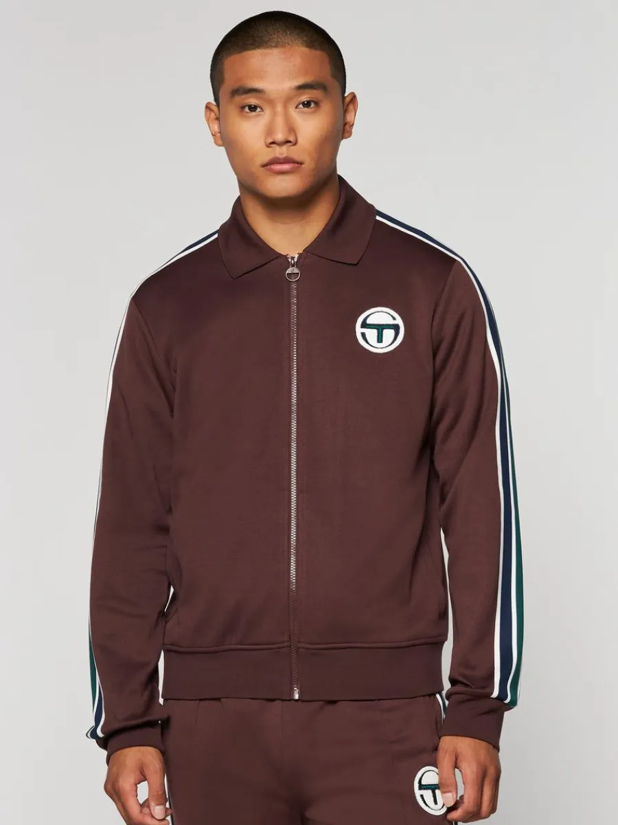 Sergio Tacchini Monte Track Jacket Archivio- Deep Mahogany