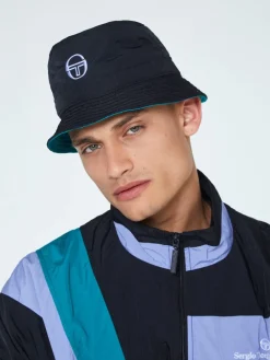 Sergio Tacchini Mosaic Reversible Bucket Hat-Black/Multi Hot