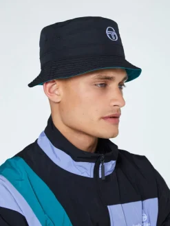 Sergio Tacchini Mosaic Reversible Bucket Hat-Black/Multi Hot