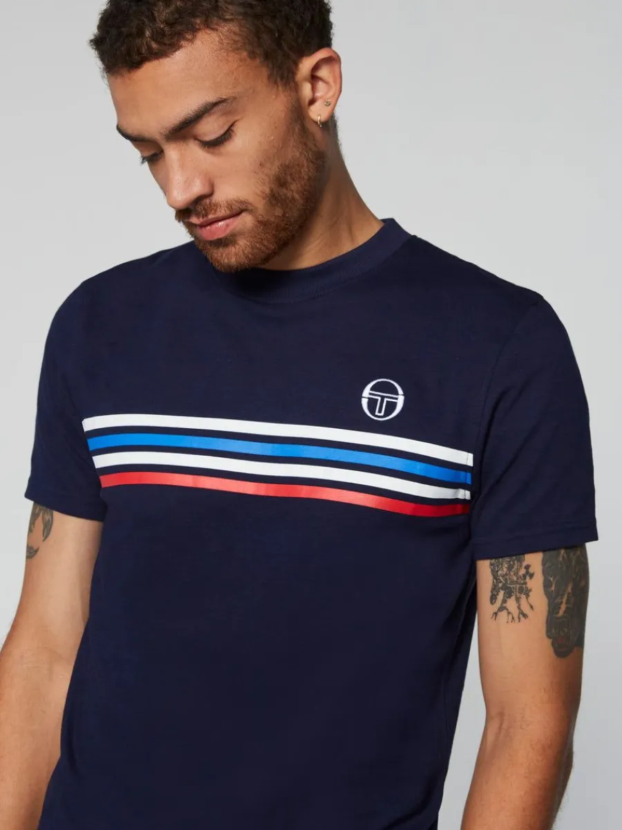 Sergio Tacchini New Melfi Short Sleeve T-Shirt Archivio- Maritime Blue
