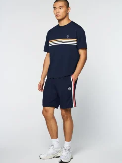 Sergio Tacchini New Melfi T-Shirt- Maritime Blue/ White Discount
