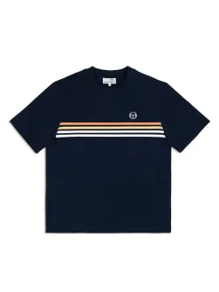 Sergio Tacchini New Melfi T-Shirt- Maritime Blue/ White Best