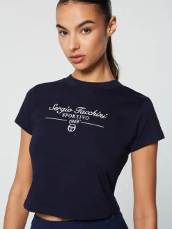 Sergio Tacchini Nicola Graphic T-Shirt- Maritime Blue
