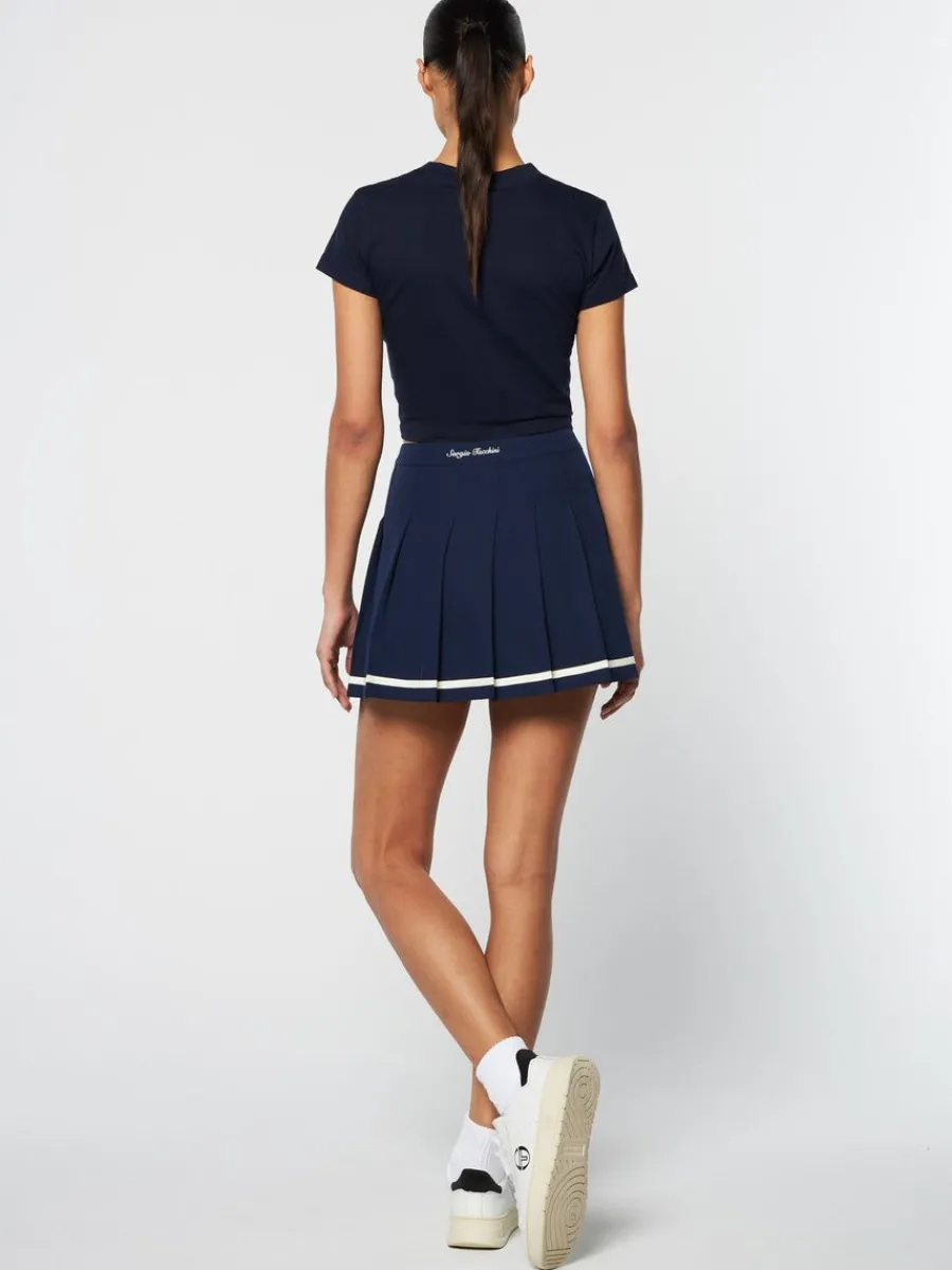 Sergio Tacchini Nicola Graphic T-Shirt- Maritime Blue Clearance
