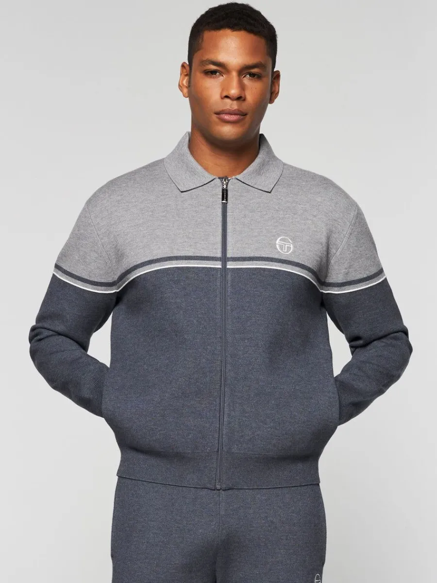 Sergio Tacchini Nostra Track Jacket- Dark Grey/ Melange Hot