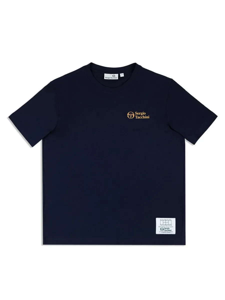 Sergio Tacchini Onda T-Shirt- Maritime Blue New