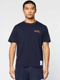 Sergio Tacchini Onda T-Shirt- Maritime Blue Hot