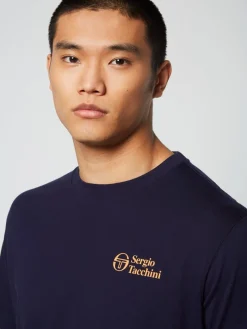 Sergio Tacchini Onda T-Shirt- Maritime Blue Hot