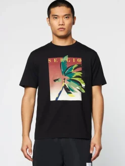 Sergio Tacchini Palma T-Shirt- Black Beauty Sale