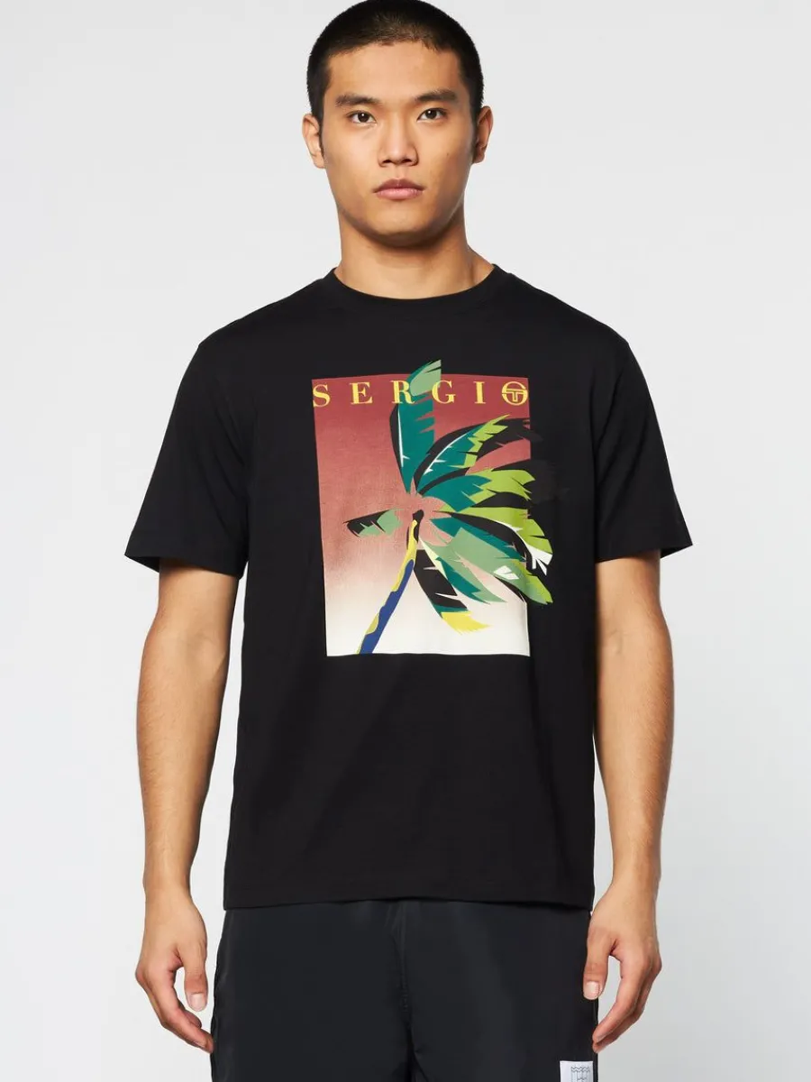 Sergio Tacchini Palma T-Shirt- Black Beauty Sale