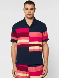 Sergio Tacchini Pennellata Cabana Shirt- Maritime Blue/ Multi Discount