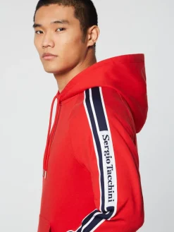 Sergio Tacchini Pereto Tape Hoodie- Adrenaline Rush Hot