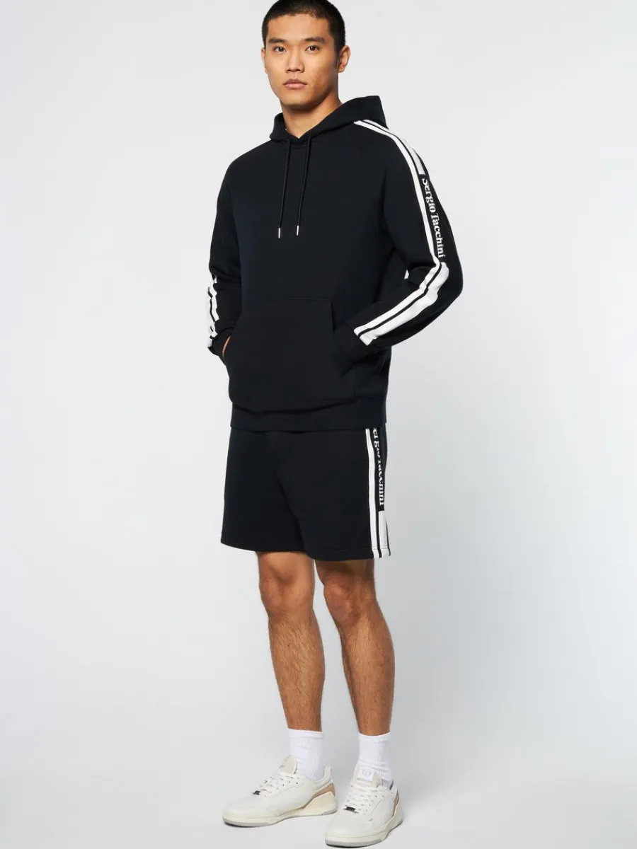 Sergio Tacchini Pereto Tape Hoodie- Black Beauty Best