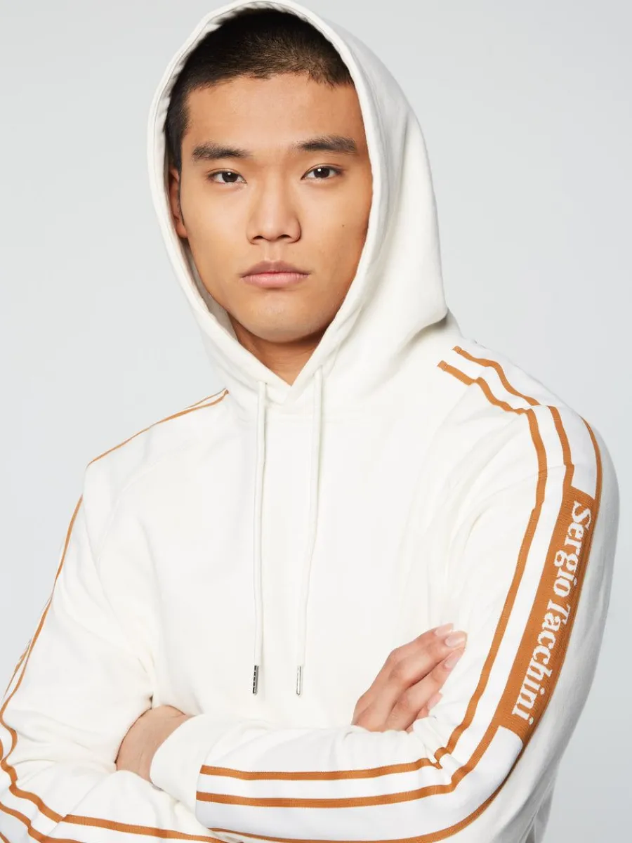Sergio Tacchini Pereto Tape Hoodie- Gardenia Best
