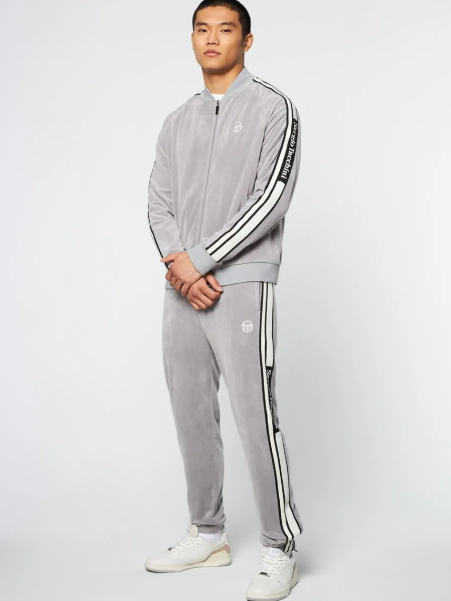 Sergio Tacchini Pereto Velour Track Jacket- Sleet Hot