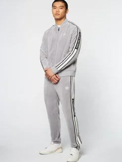 Sergio Tacchini Pereto Velour Track Jacket- Sleet Clearance