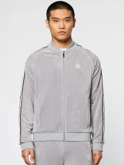 Sergio Tacchini Pereto Velour Track Jacket- Sleet Online