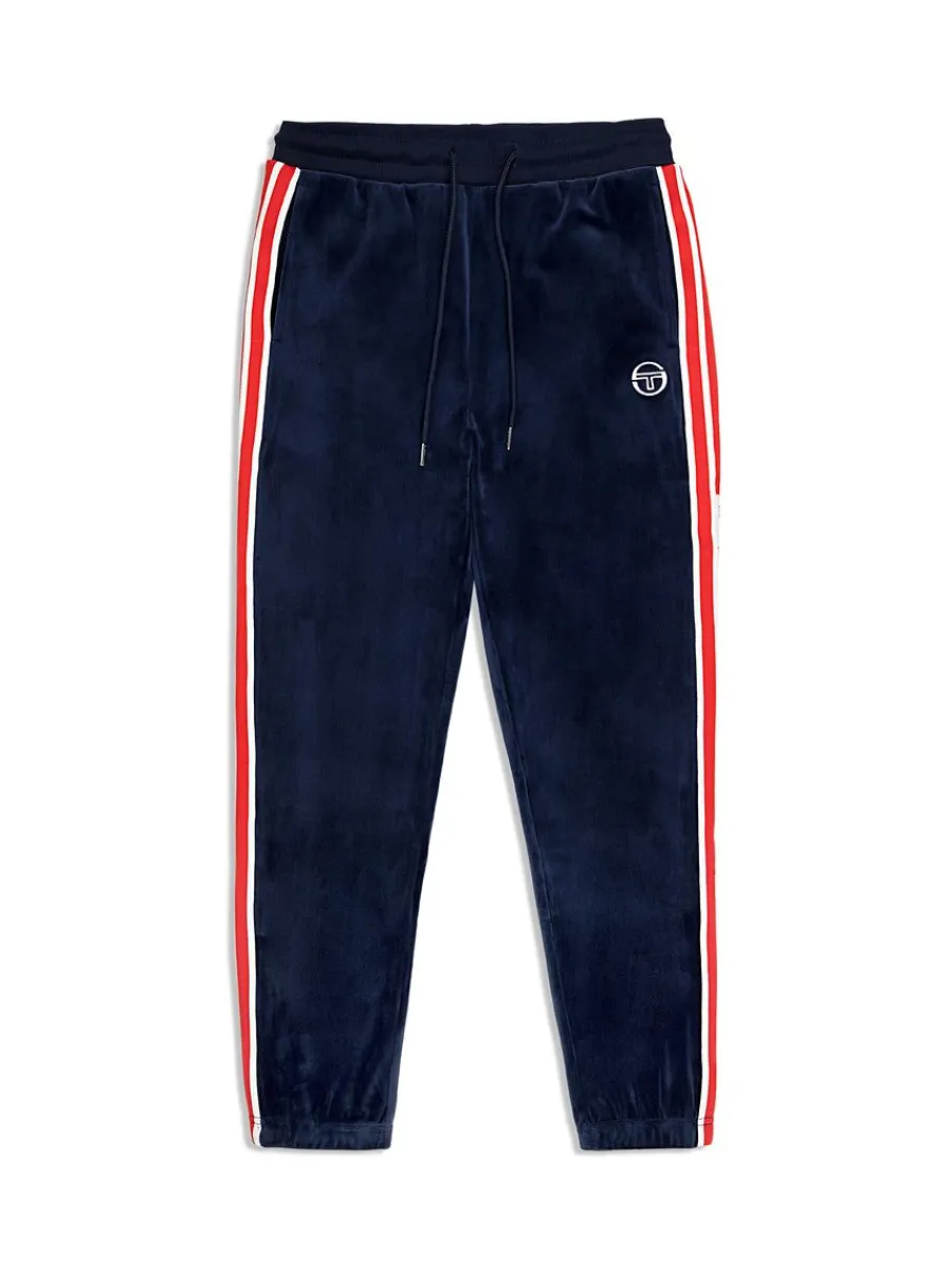 Sergio Tacchini Pereto Velour Track Pant- Maritime Blue Sale