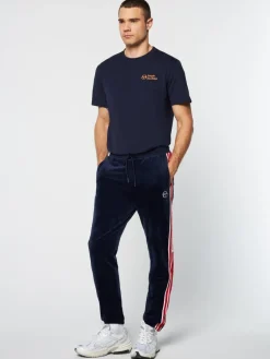 Sergio Tacchini Pereto Velour Track Pant- Maritime Blue Sale