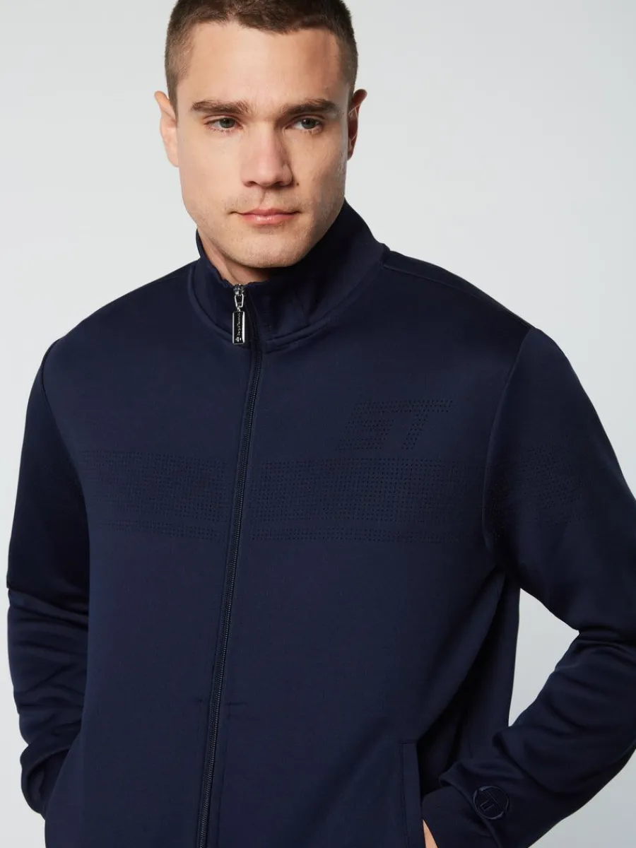 Sergio Tacchini Perforata Track Jacket-Maritime Blue New