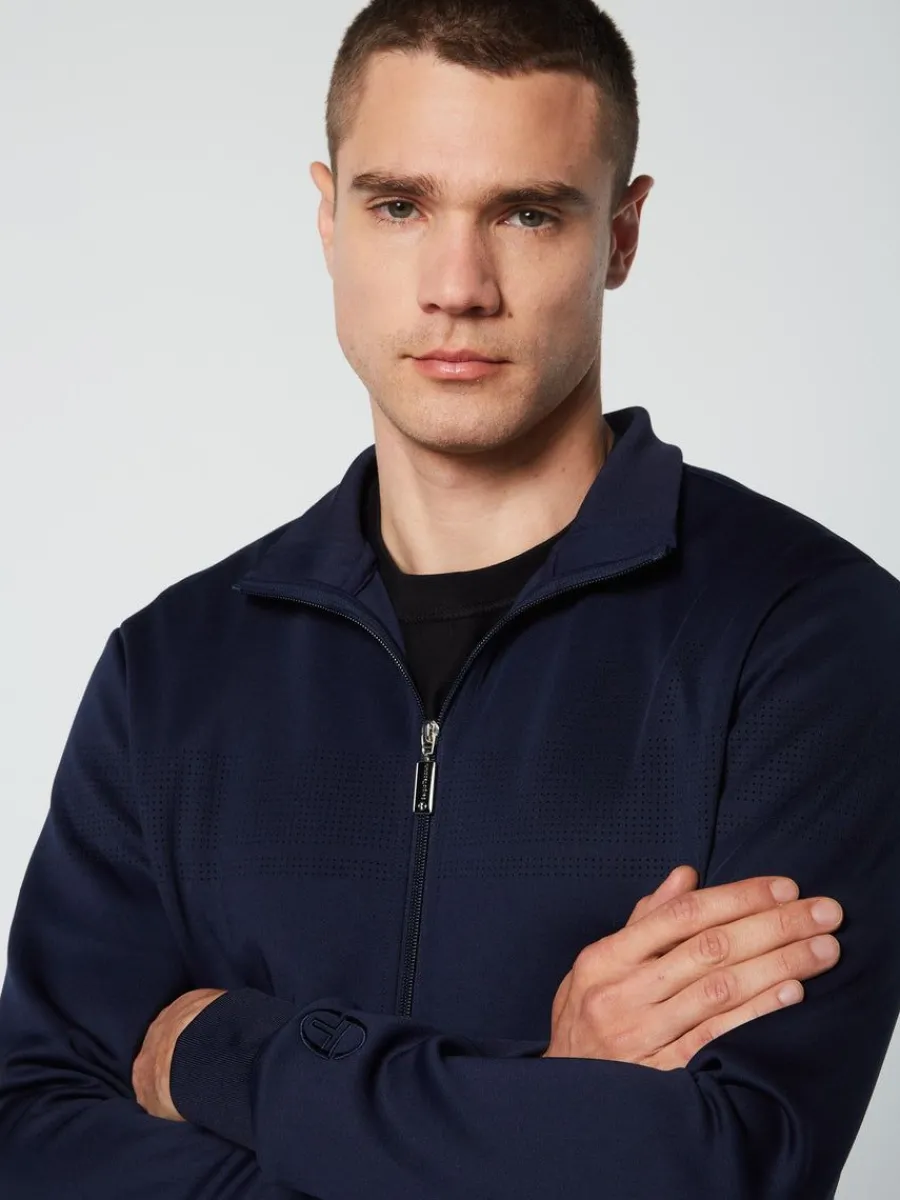 Sergio Tacchini Perforata Track Jacket-Maritime Blue Hot