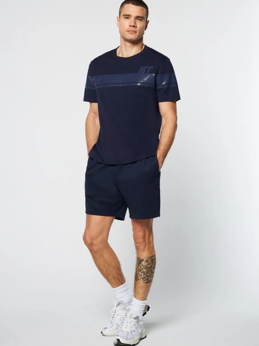 Sergio Tacchini Perforata T-Shirt- Maritime Blue New