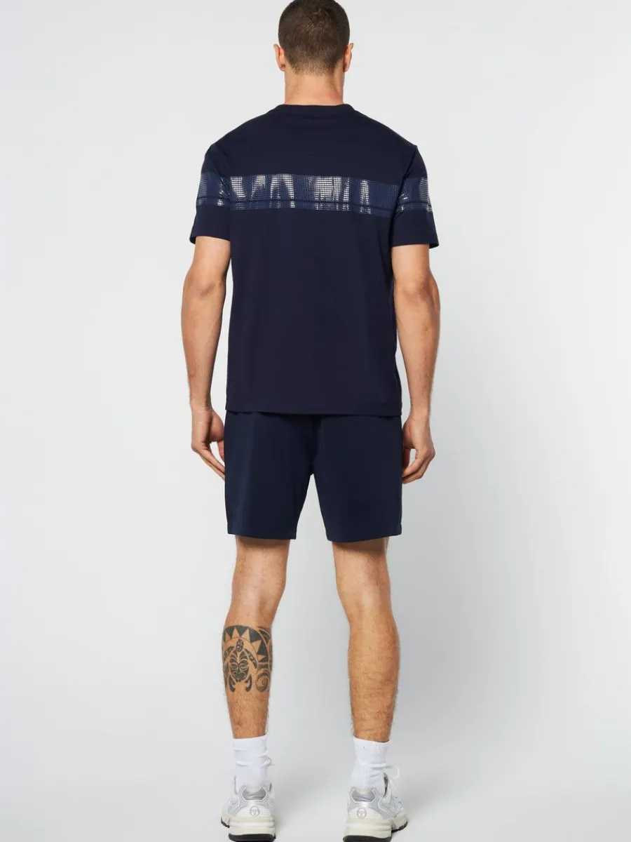 Sergio Tacchini Perforata T-Shirt- Maritime Blue New