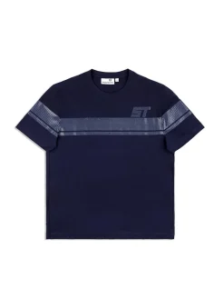 Sergio Tacchini Perforata T-Shirt- Maritime Blue Discount