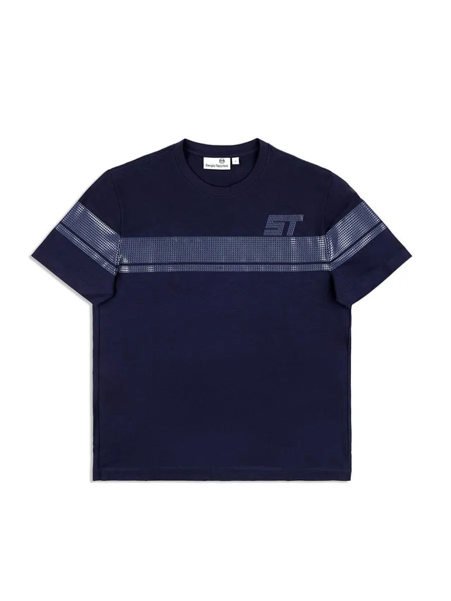 Sergio Tacchini Perforata T-Shirt- Maritime Blue New