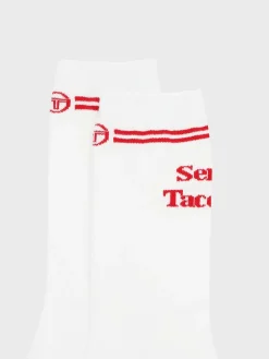 Sergio Tacchini Prep Crew High Socks- White Discount