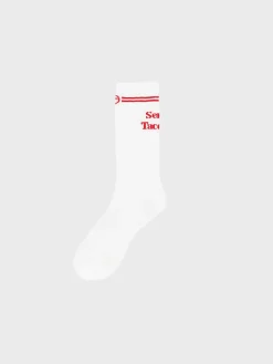 Sergio Tacchini Prep Crew High Socks- White