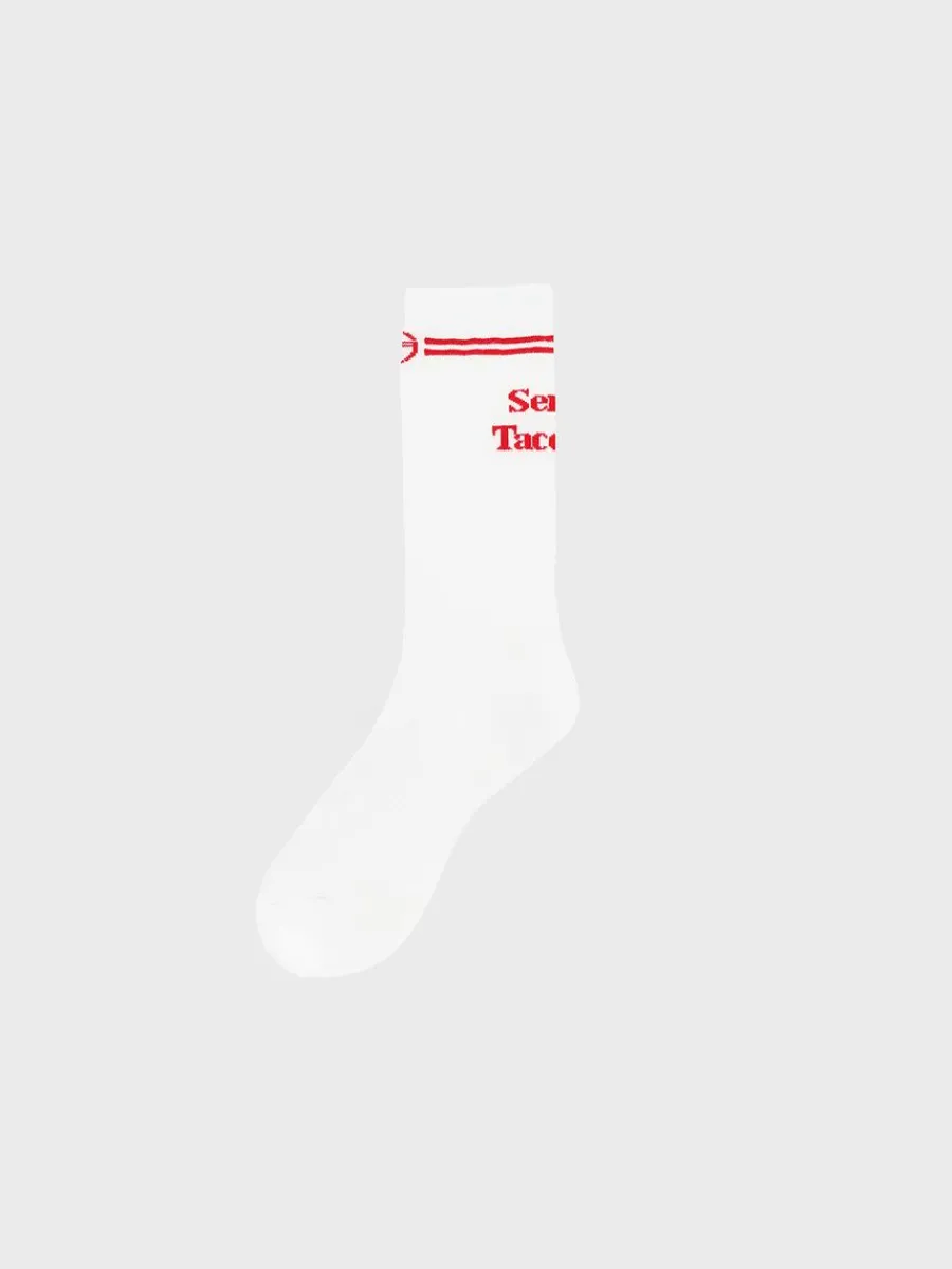Sergio Tacchini Prep Crew High Socks- White Sale