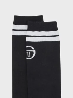 Sergio Tacchini Prep Knee High Socks- Black Discount