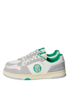 Sergio Tacchini Prime Shot Da Sneaker- Antique White/ Almond Oil/ Bright Green Clearance