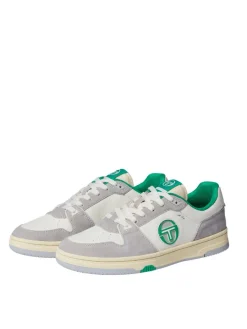 Sergio Tacchini Prime Shot Da Sneaker- Antique White/ Almond Oil/ Bright Green Clearance