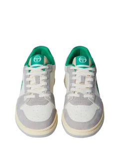Sergio Tacchini Prime Shot Da Sneaker- Antique White/ Almond Oil/ Bright Green Clearance