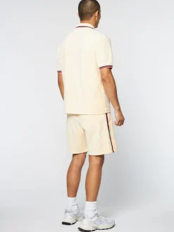 Sergio Tacchini Primo Velour Polo- Pearl Ivory Clearance